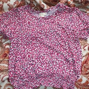 MICHAEL Michael Kors Pink Floral Short Sleeve Top